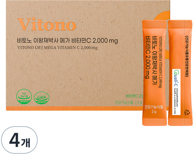 비토노 이왕재박사 메가 비타민C 2 000mg, 180g, 4개