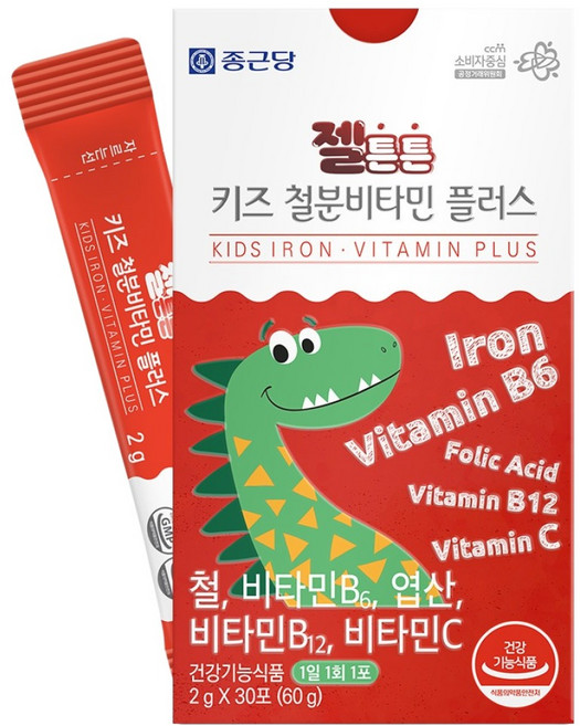 종근당 젤튼튼 키즈 철분비타민 플러스 30p, 60g, 1개