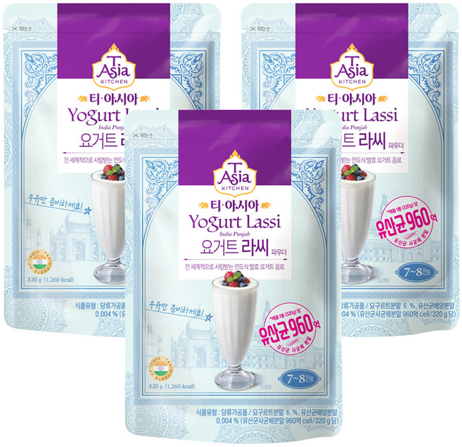 티아시아키친 라씨 요거트 파우더, 320g, 1개입, 3개
