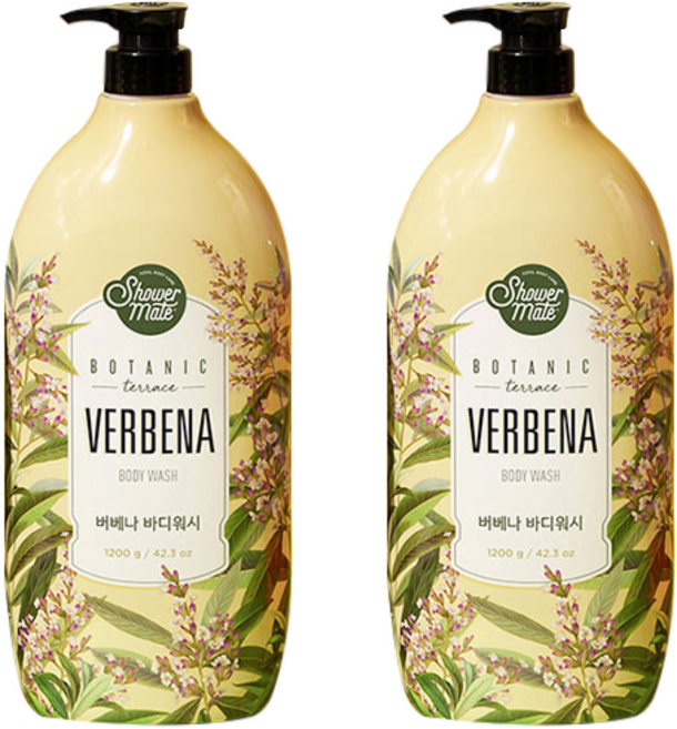 샤워메이트 보타닉테라스 바디워시 버베나, 1.2kg, 2개