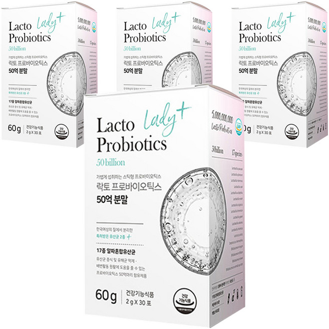 뉴트라라이프 락토 프로바이오틱스 50억 분말, 60g, 4개