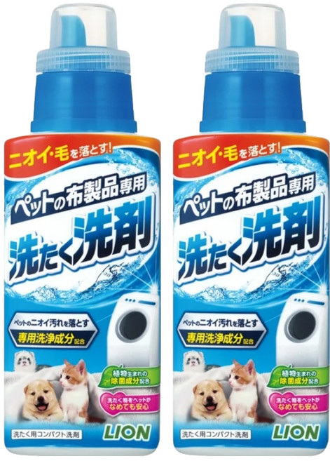 LION 獅王 寵物布製品專用洗潔精, 400g, 2瓶