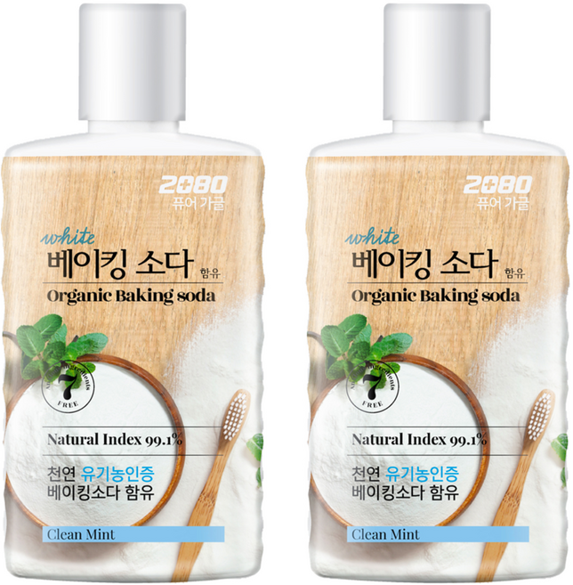 2080퓨어 베이킹소다 가글, 750ml, 2개