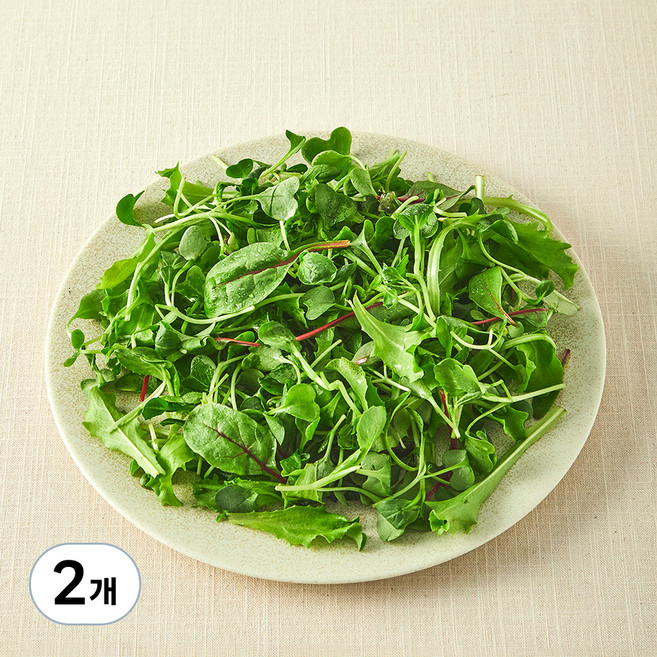 유기농 어린잎 채소믹스, 50g, 2개, 50g