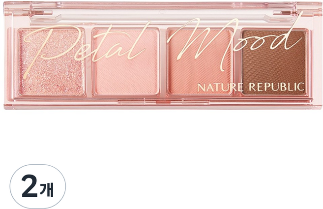 NATURE REPUBLIC 自然日常4色眼影盤, 05蜜桃粉, 2個