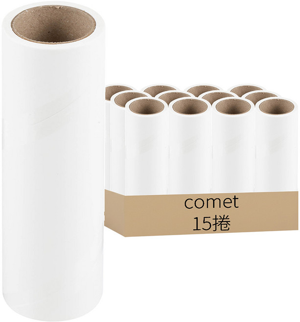 comet 斜撕一般型自黏除塵滾輪補充包, 15捲