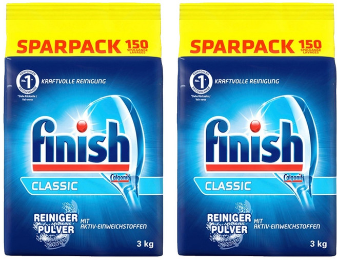 Finish 洗碗機專用洗碗粉, 3kg, 2袋