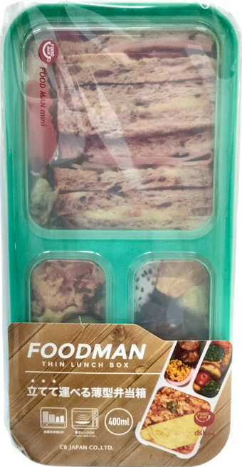 CB JAPAN 巴黎系列迷你纖細餐盒 400ml 湖水綠, 1個