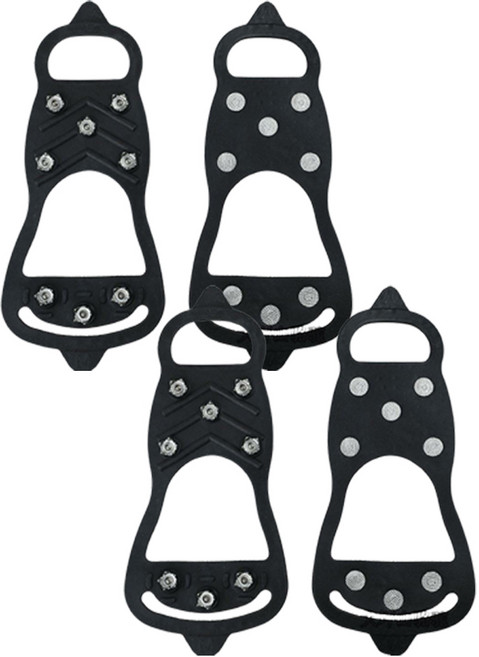 한별나라 등산 빙산 미끄럼방지 사계절 사용가능 휴대용 아이젠 8핀, 블랙