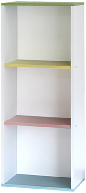 양지가구 공간박스 책장, 오색, 3단