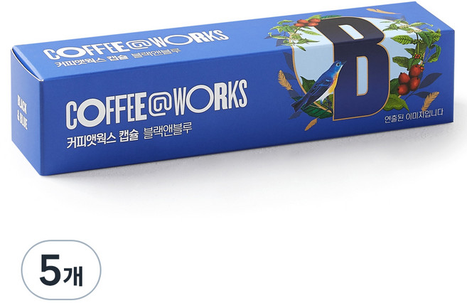 커피앳웍스 블랙앤블루 캡슐커피, 5g, 5개, 6개입