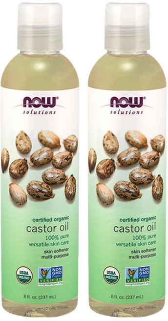 NOW Foods 純蓖麻保濕油, 237ml, 2瓶