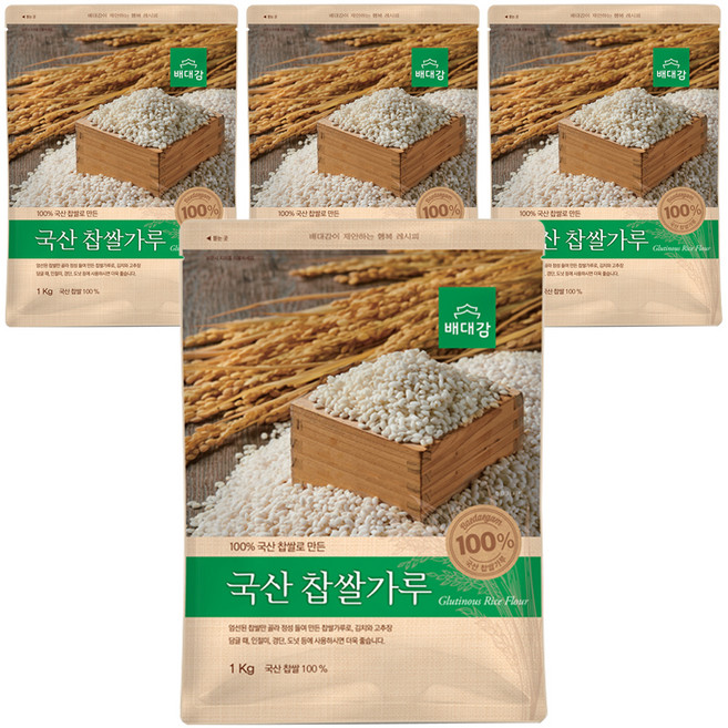 배대감 찹쌀가루, 1kg, 4개