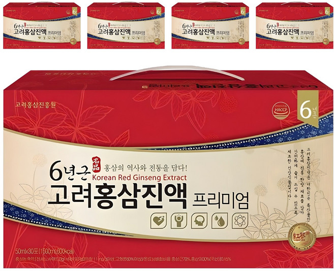 고려홍삼진흥원 6년근 고려홍삼진액 프리미엄, 50ml, 150개