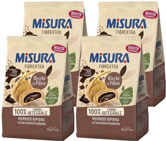 MiSURA 巧克力全麥餅乾, 4套, 260g