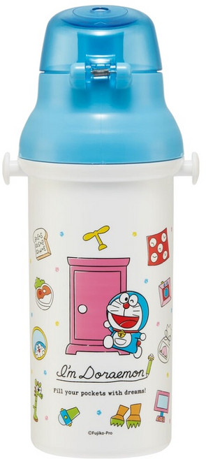 Skater AG彈蓋直飲水壺, 哆啦A夢, 480ml, 1個