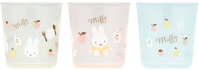 Skater BCUP1AG 抗菌漱口牙刷練習杯 3入組, 米菲兔, 1組