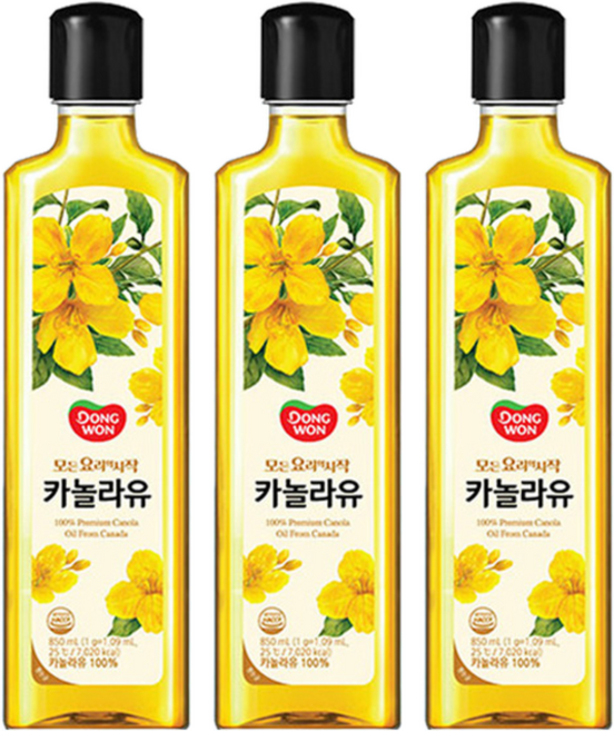 동원 카놀라유, 850ml, 3개