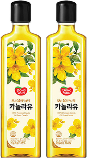 동원 카놀라유, 850ml, 2개