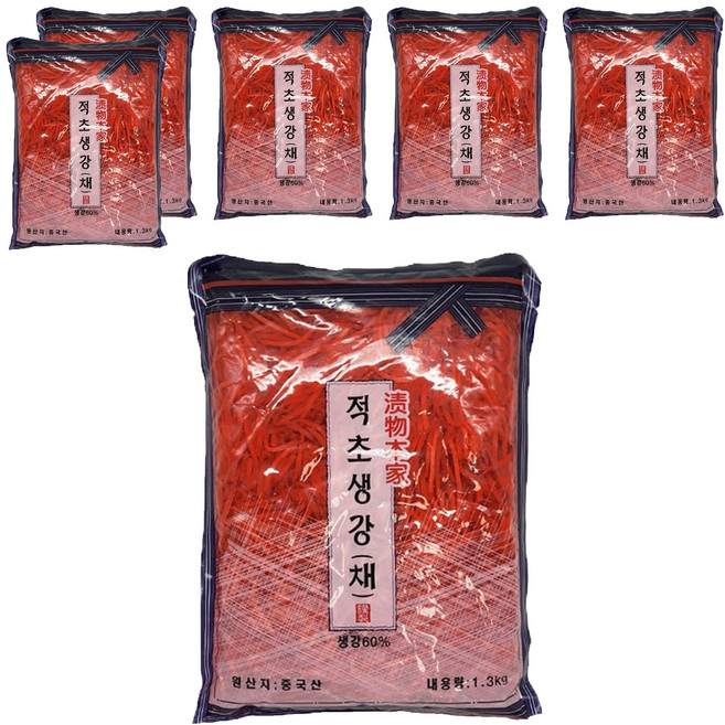 토호식품 적초생강 채, 6개, 1.3kg