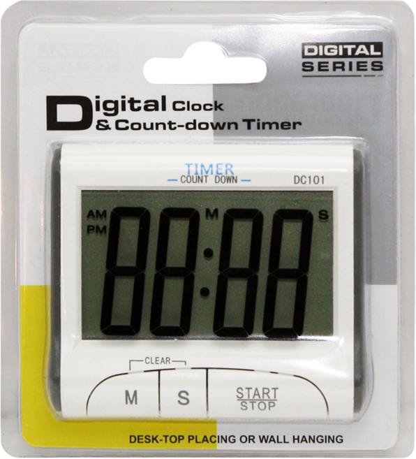 廚房 大螢幕電子計時器, 白色, 1個