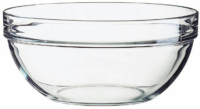 AHOYE 加厚玻璃泡麵碗 20cm 沙拉碗 湯碗, 透明, 1個