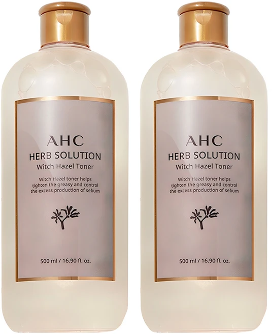 AHC 허브 솔루션 위치 하젤 토너, 500ml, 2개 - 쿠팡