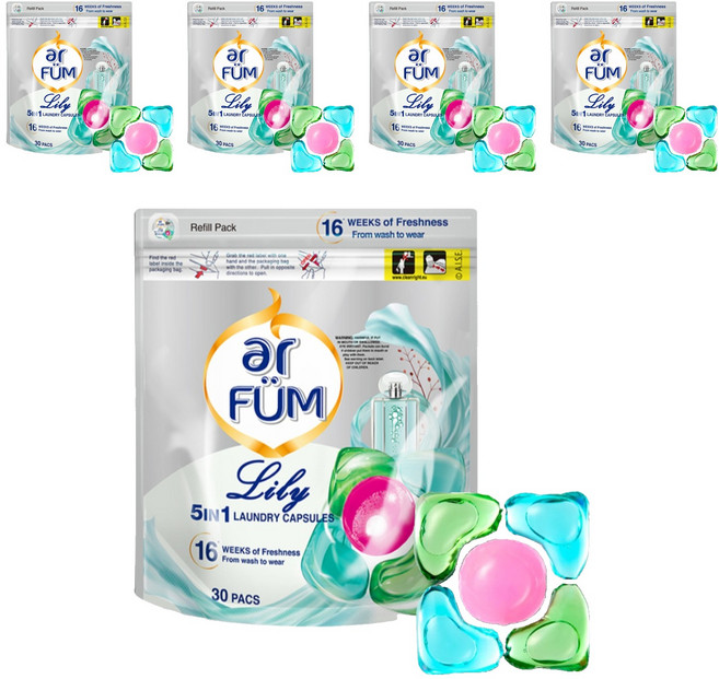 아로퓸 프리미엄 퍼퓸 화이트릴리 캡슐세제, 30개입, 5개