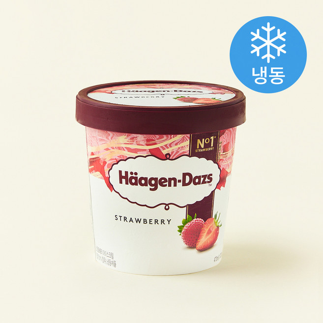 하겐다즈 파인트 스트로베리 (냉동), 473ml, 1개입, 1개