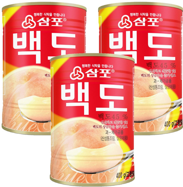 Sampo 白桃切片, 400g, 3個