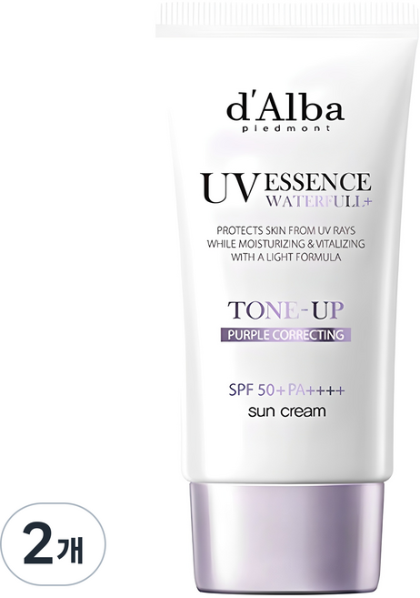 달바 워터풀 퍼플 톤업 선크림 SPF50+ PA++++, 50ml, 2개