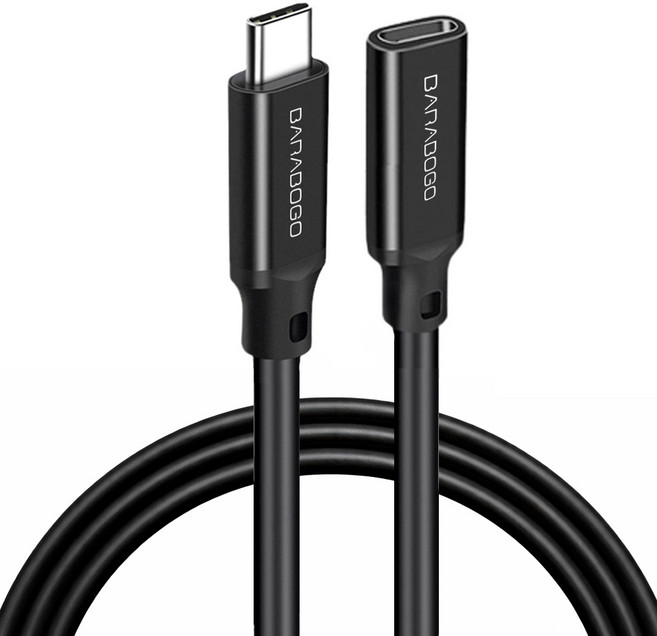 바라보고 삼성 갤럭시 USB3.2 C타입 GEN2 4k 연장케이블 10Gbps, 300cm, 1개, 블랙