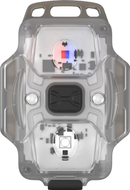 armyTek CRYSTAL WRB USB-C 多功能頭燈/鑰匙扣燈/警示燈/帽沿燈/單車燈, 白光 + 紅光 + 藍光, 1個