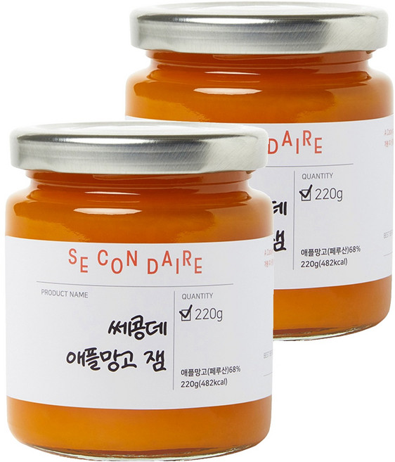 쎄콩데 애플망고 잼, 220g, 2개