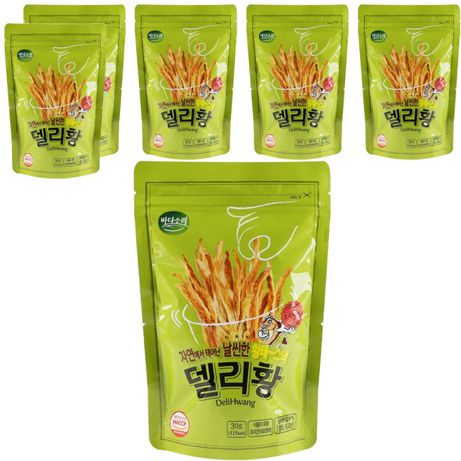 바다소리 델리황 오리지널뉴 어포스낵, 30g, 6개