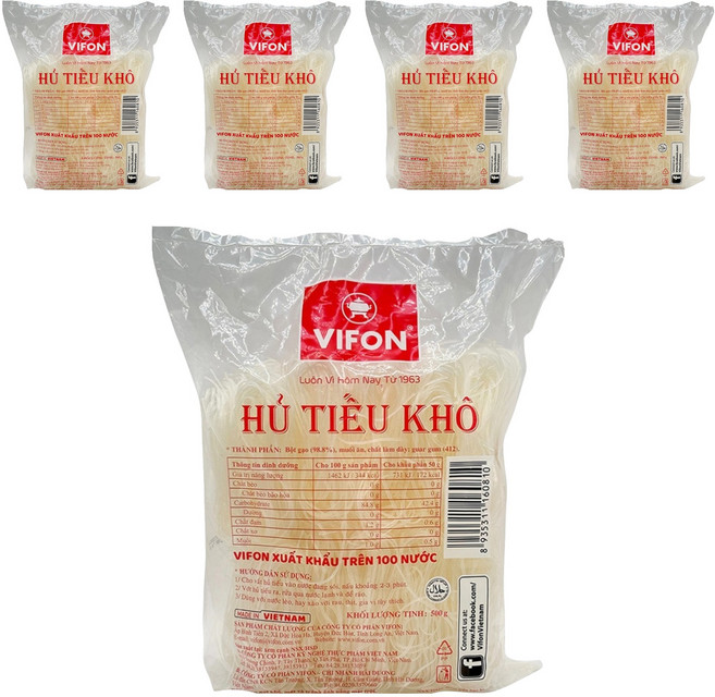 BiCH-CHI Bipon Hủ Tiếu 米線 2mm, 5個, 500g