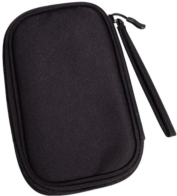 우현더넥스트 디지털 기기 케이블 멀티 수납 케이스, 블랙, 1개