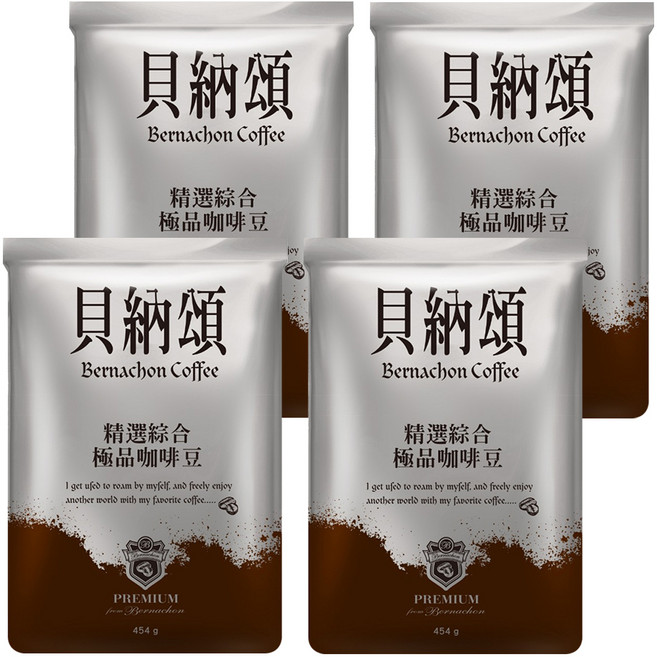 味全 貝納頌咖啡豆 精選綜合, Whole Bean, 454g, 4包