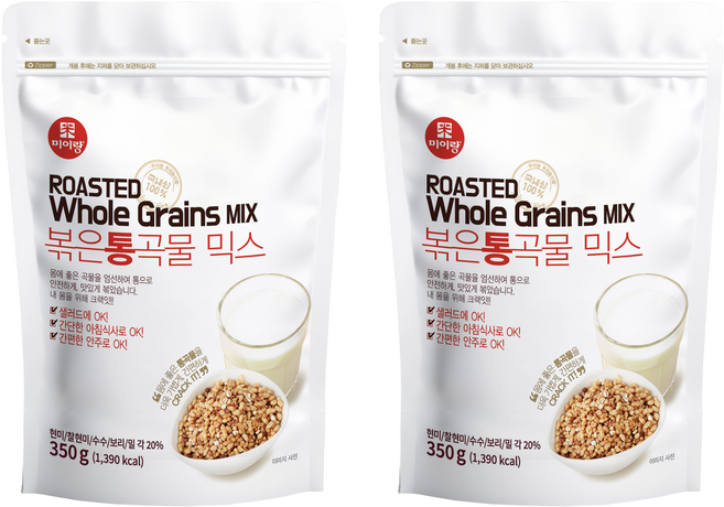 미이랑 볶은 통곡물 믹스, 2개, 350g