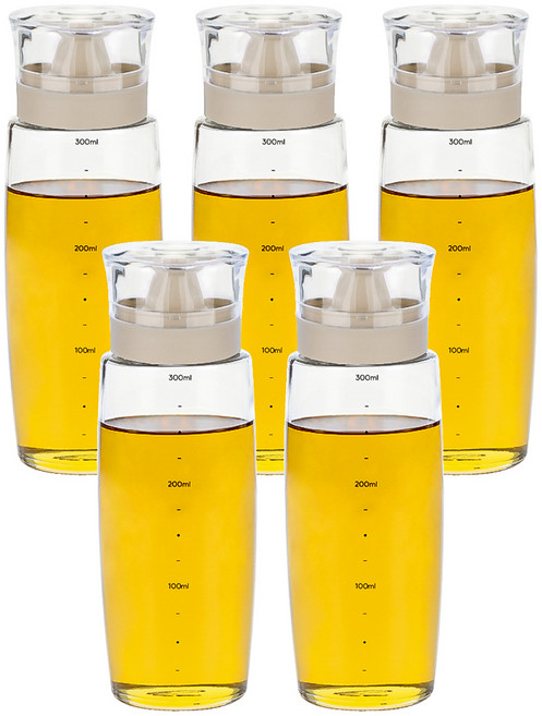 시노글라스 뉴라운드 오일병 베이지, 300ml, 5개