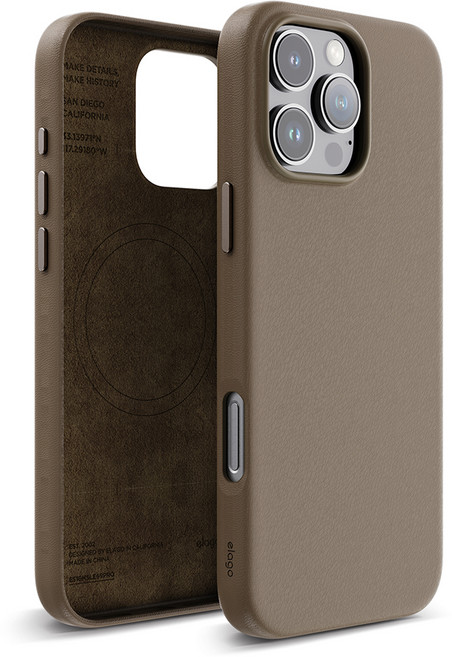 엘라고 맥세이프 가죽 휴대폰 케이스