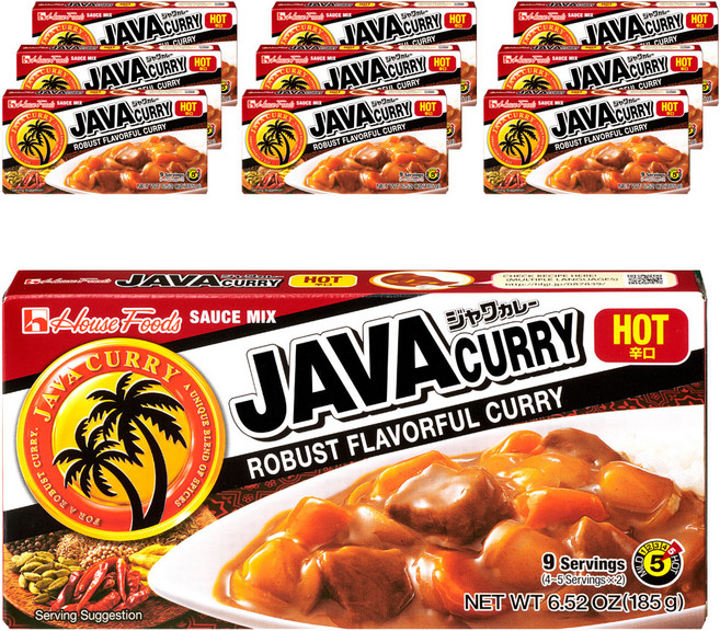 하우스푸즈 자바 카레 매운맛, 185g, 10개
