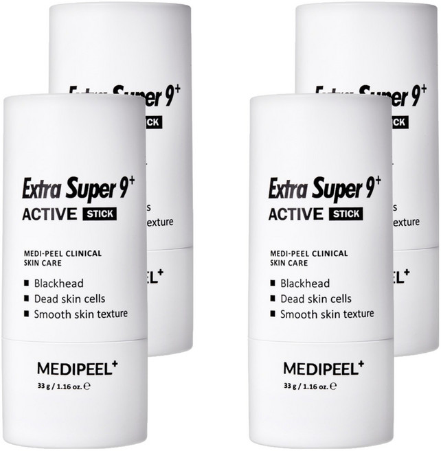 메디필 엑스트라 슈퍼9 플러스 액티브 스틱, 33g, 4개