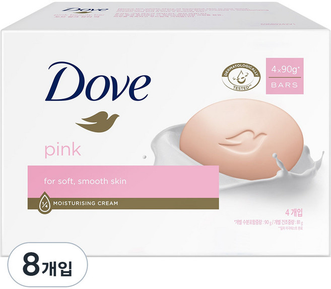 도브 핑크 뷰티 바, 90g, 8개입