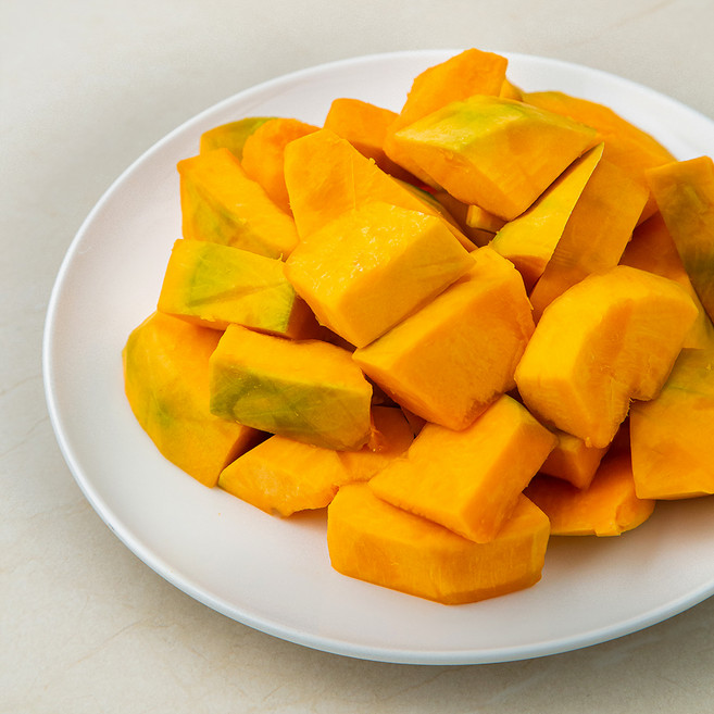 친환경 단호박 깍뚝썰기, 600g, 1개, 1개