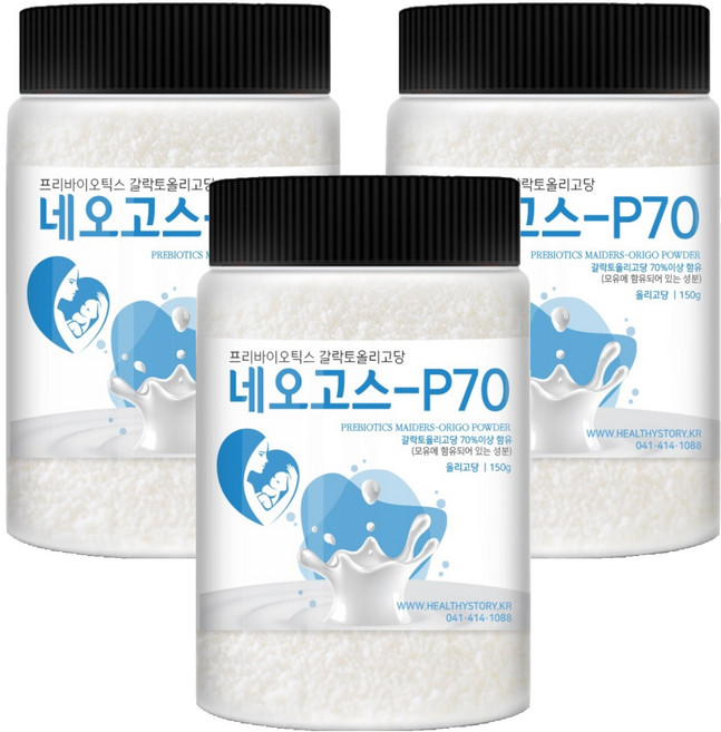 건강스토리 프리바이오틱스 갈락토올리고당 네오고스 - P70, 150g, 3개