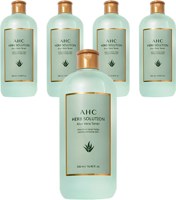 AHC 허브 솔루션 알로에 베라 토너, 500ml, 5개
