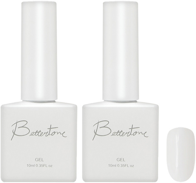 아이빛 베러톤 누드 스킨 시럽 젤네일, BT-100 누드화이트, 10ml, 2개