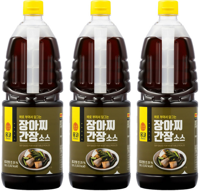 몽고 장아찌 간장소스, 1.8L, 3개