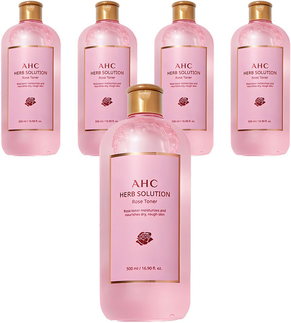 AHC 草本解決方案玫瑰化妝水, 500ml, 5個